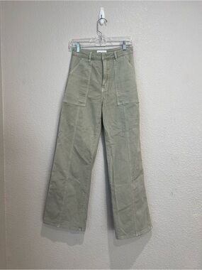 Rolla’s Green Heidi High Rise Loose Straight Utility Jeans,27